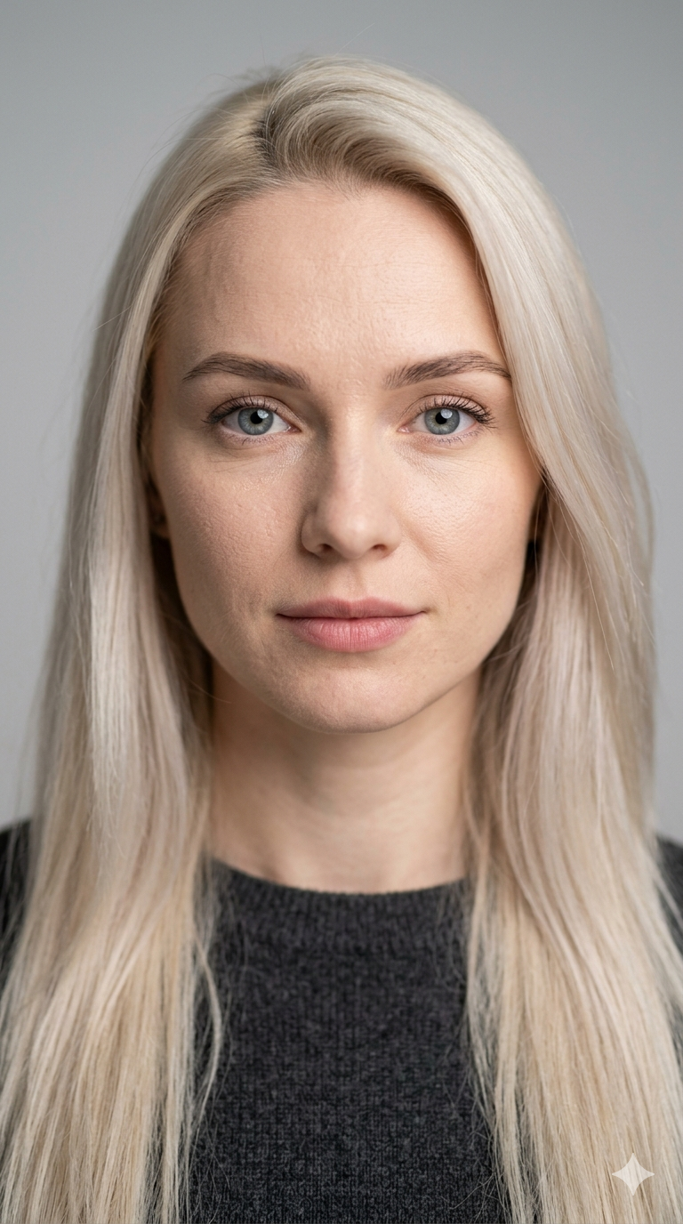 Eastern European concept, blonde, softbox studio